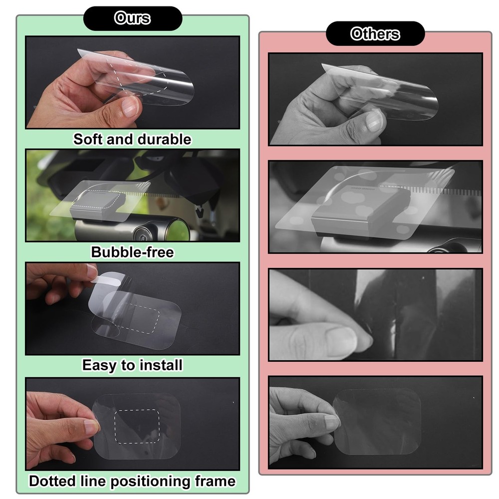 8 Pcs Windshield Electrostatic Sticker, Windshield Sticker Static Cling Windo...