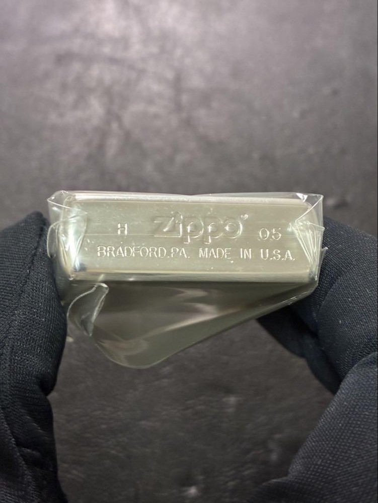 Zippo Deep Impact 3D Metal Silver Etching One Sided Processing Lighter Regular