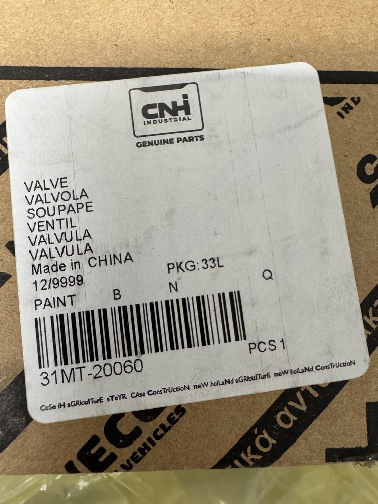 NEW HOLLAND/CASE Case Construction Valve - 31MT-20060