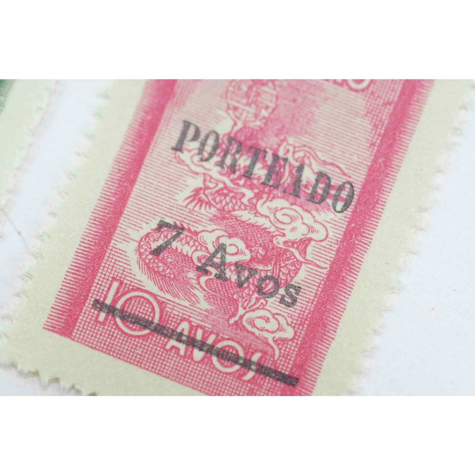 1950 Macao Dragon Stamps, Error Substitute Macao Overprinted Stamps