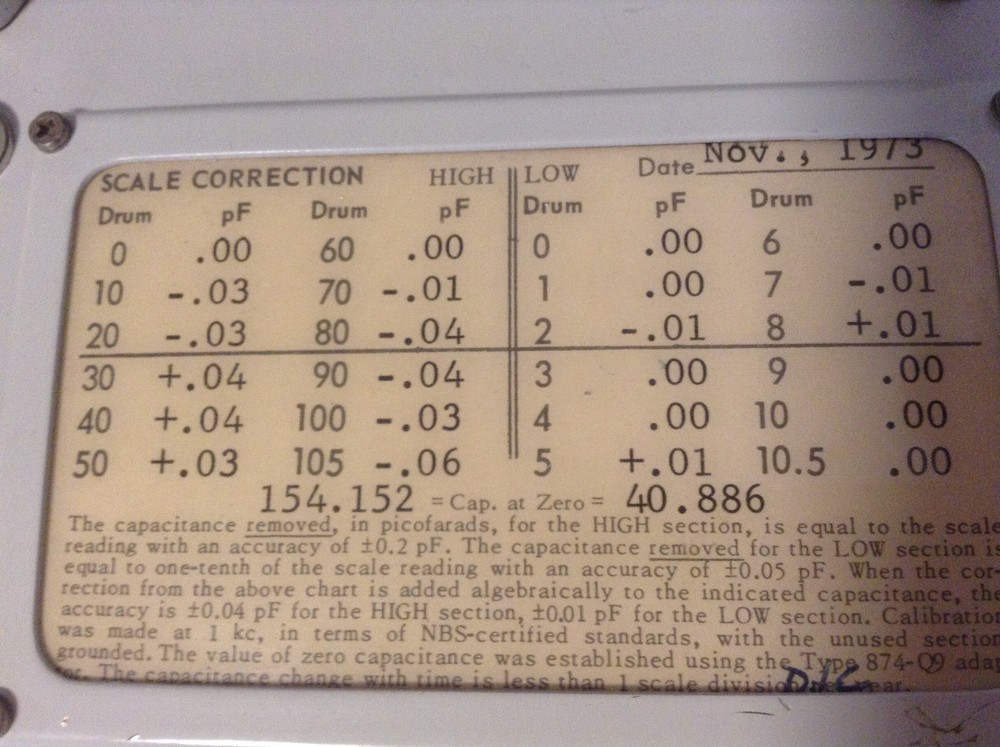 GenRad 1422-ME Precision Capacitor 105+10.5pf