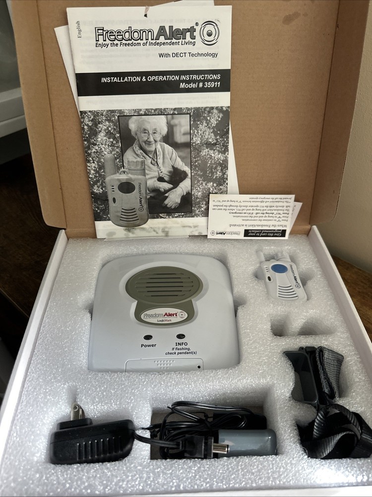 Alert Emergency Response System 2-Way Voice Pendant Communicator New in