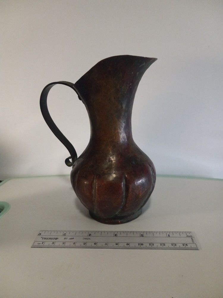 ANTIQUE COPPER Hand Hammered Solid Copper Vase