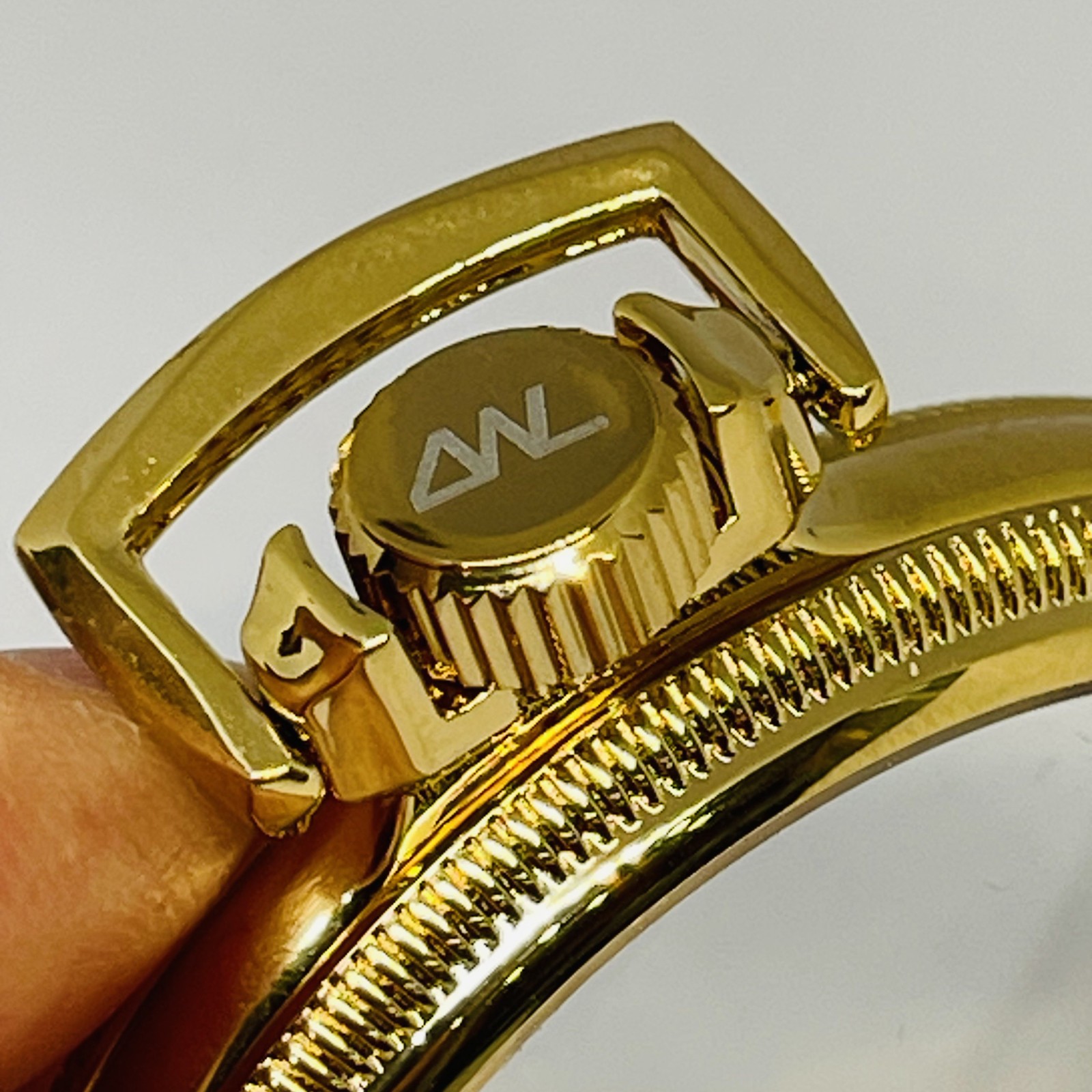 R2 Gold Plated Mainliner Size 16S Display Clear Back Pocket Watch Case