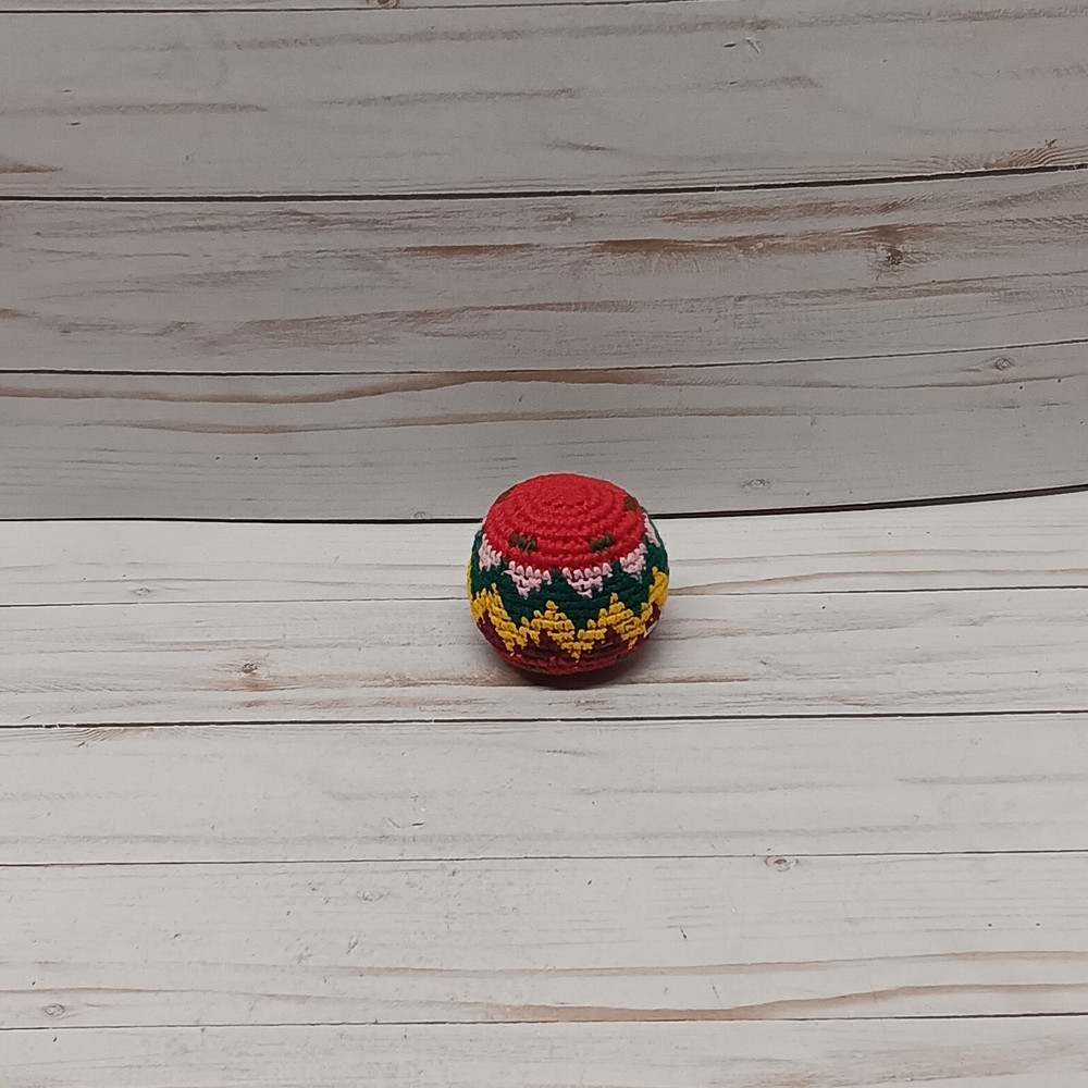 Hacky Sack Footbag Hacky Zig Zag Stripe Pattern Woven Pellet Filled