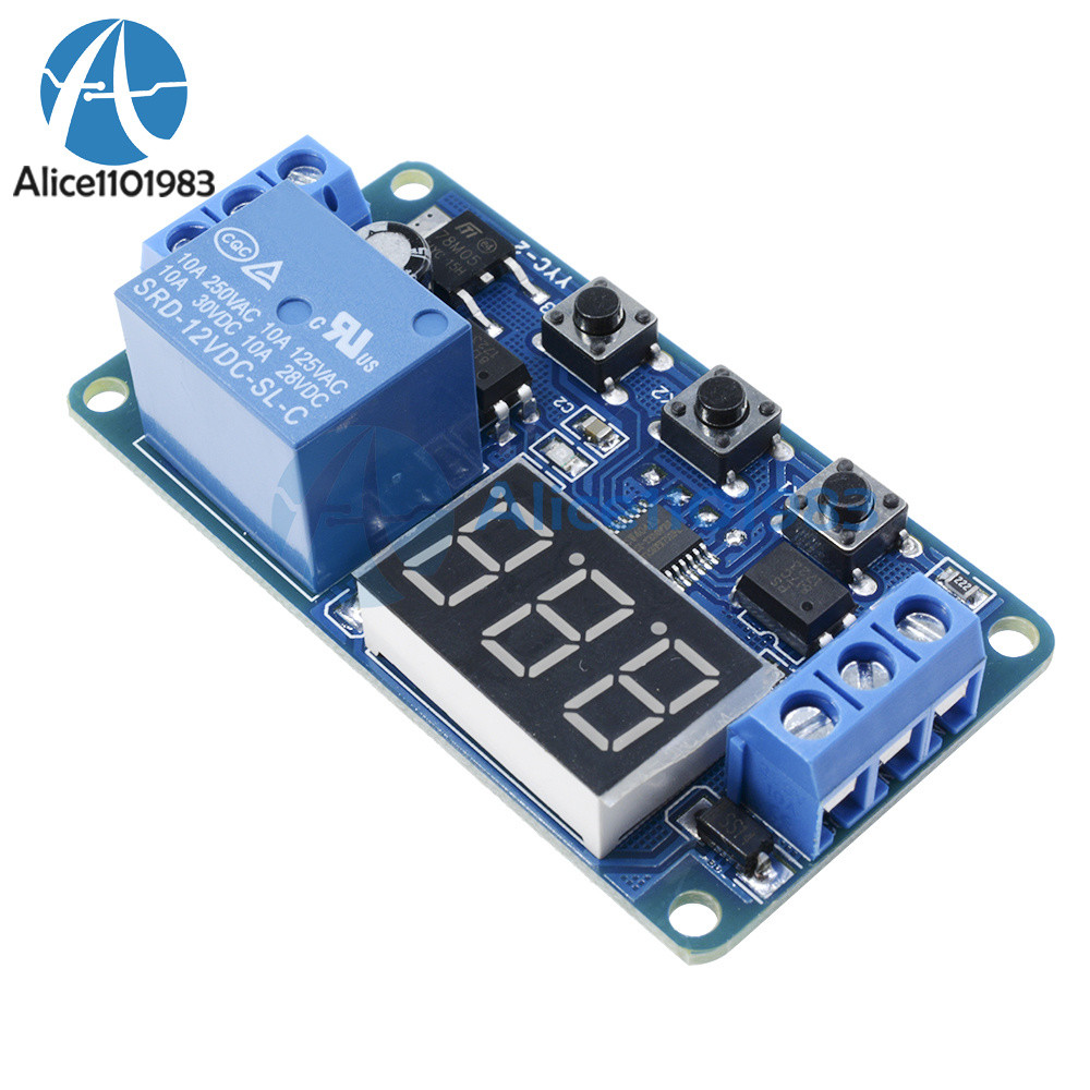 DC 12V LED Display Home Automation Delay Timer Control Switch Relay Module