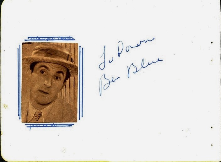 Vintage BEN BLUE Autograph