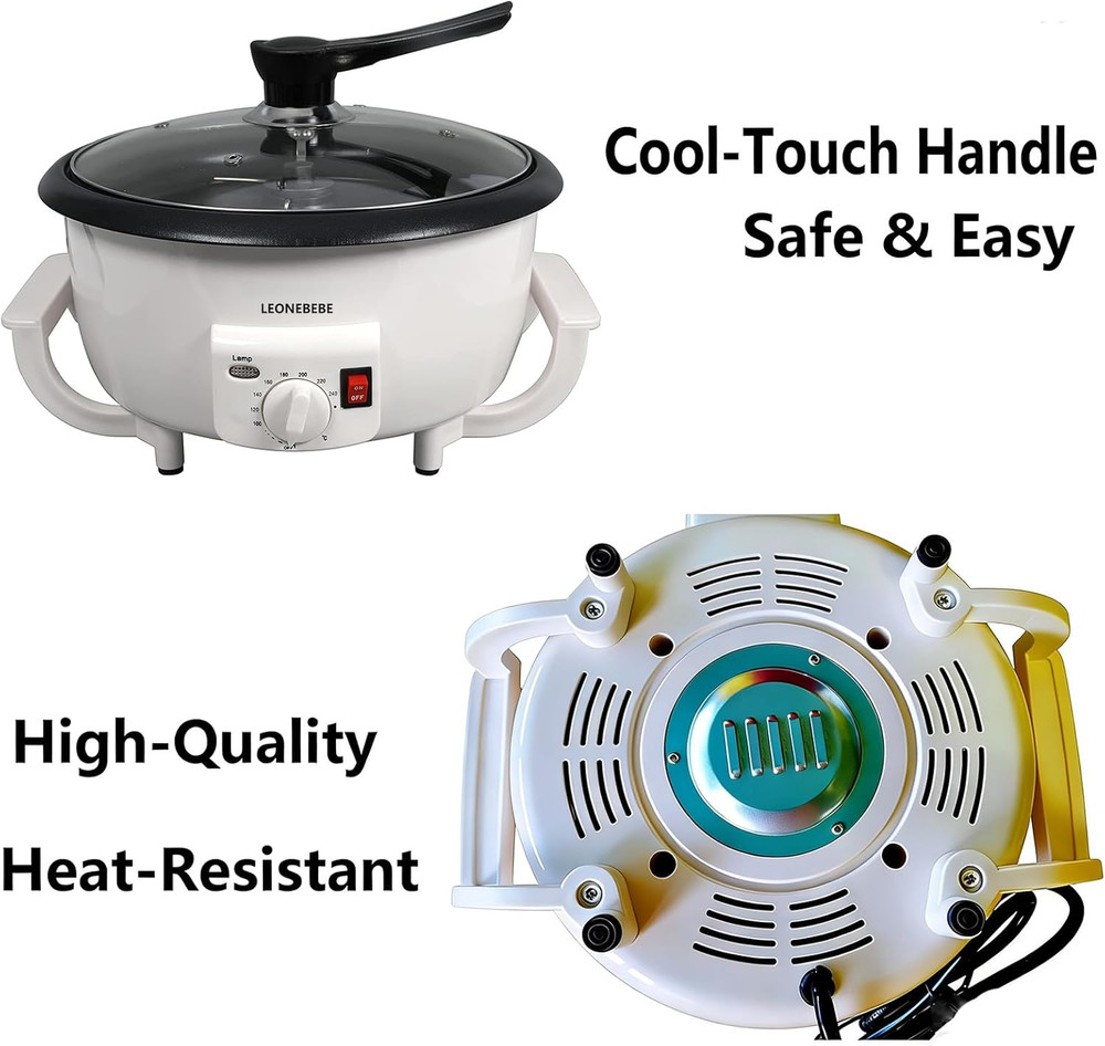 Beginner Electric Coffee Bean Roaster Machine - 750G Capacity for Nuts & More