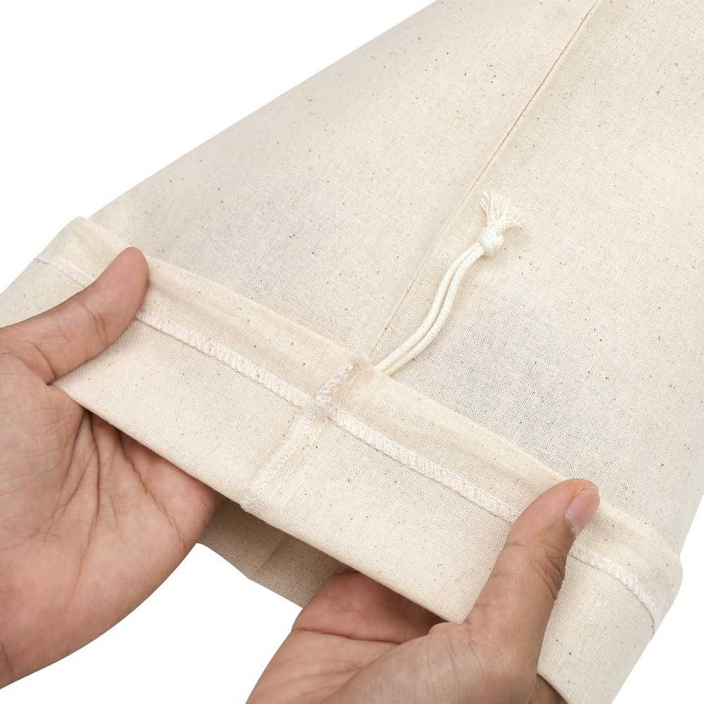 100 Percent Cotton Drawstring Bags, Reusable Quality with Double String, For ...