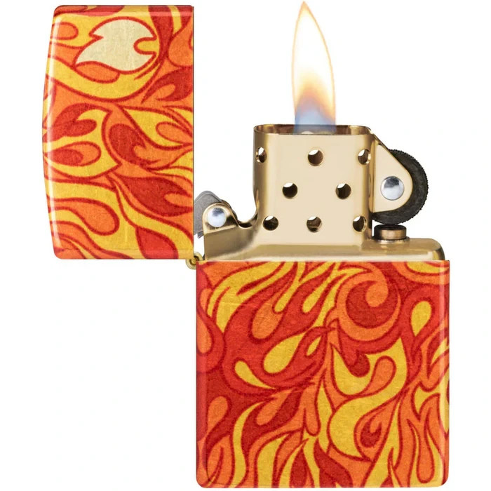 Zippo Premium Windproof Lighter Mixed Abstract Flame Design USA 1CT