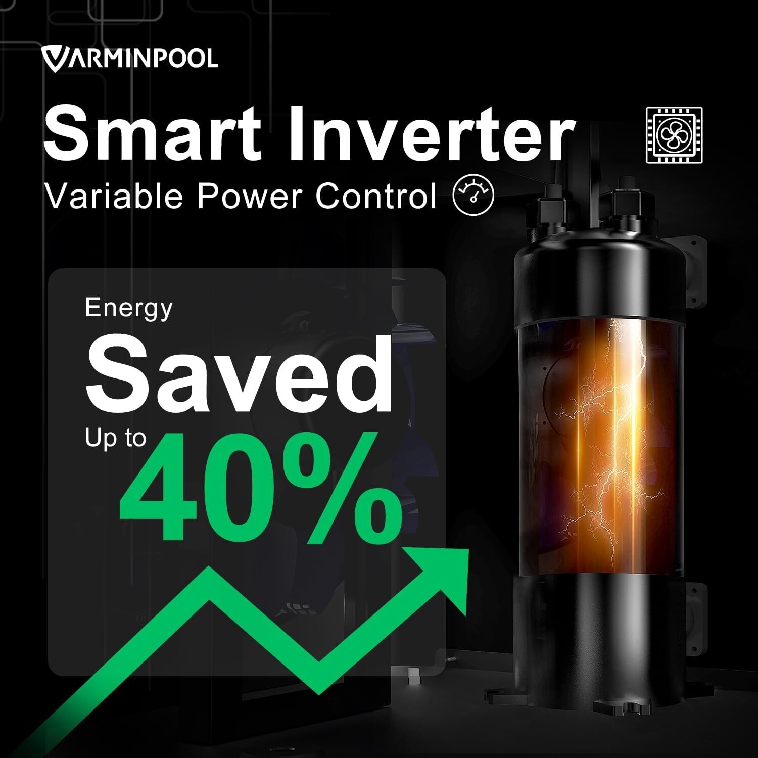 VARMINPOOL 110V Pool Heat Pump Water Heater 30000BTU