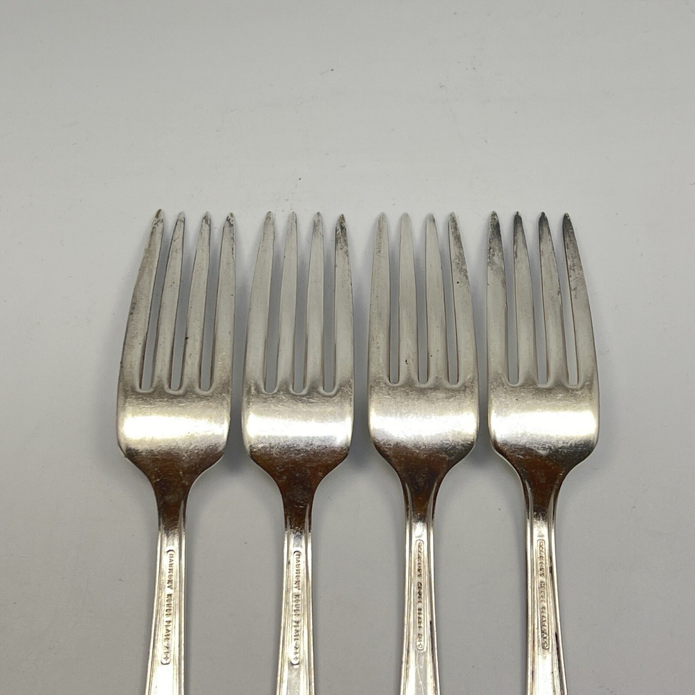 Harmony House Silverplate Serenade Dinner Fork Flatware Silverware 4Pc Set