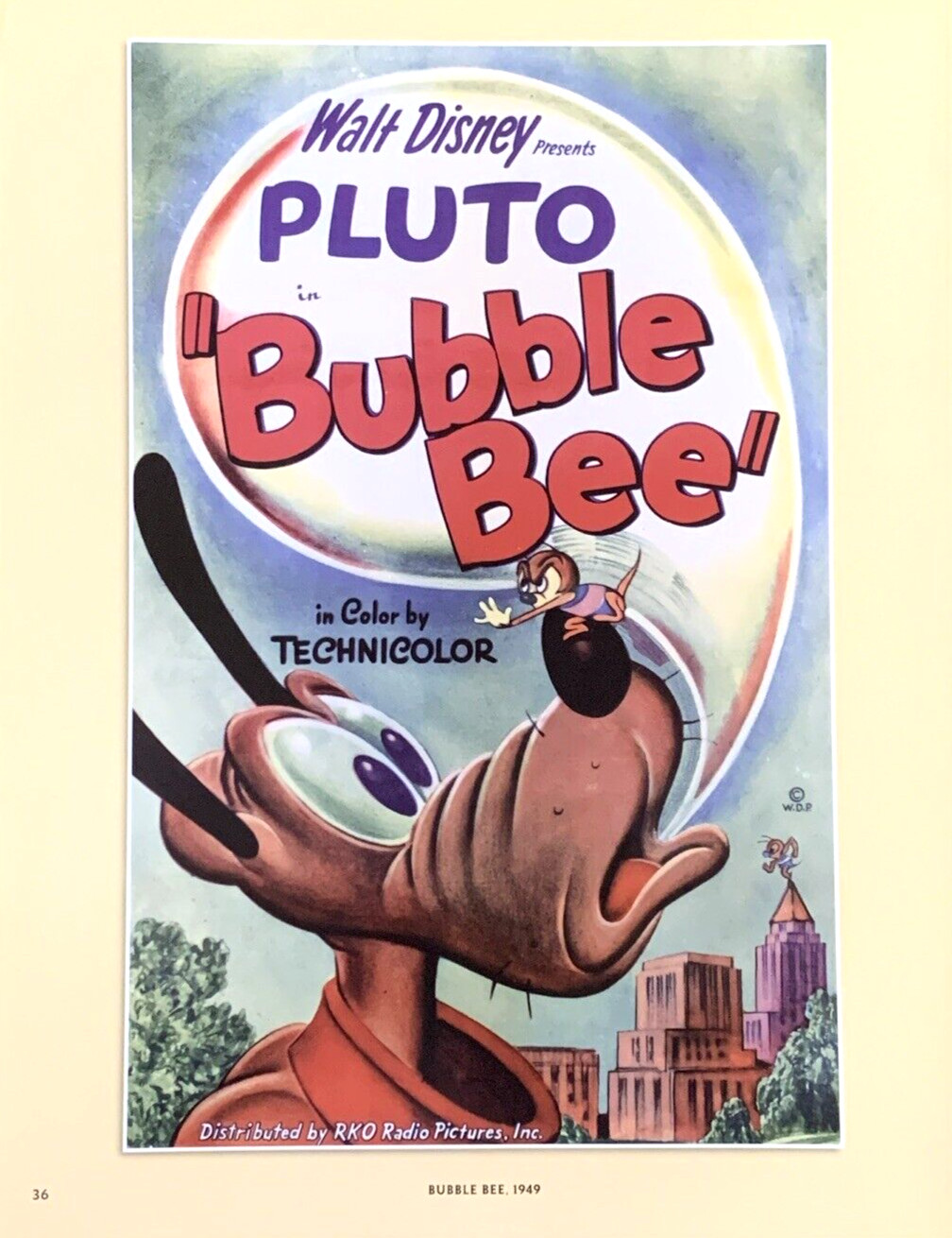 Pluto "Bubble Bee" Movie Poster 1949 Walt Disney RKO Pictures 0017