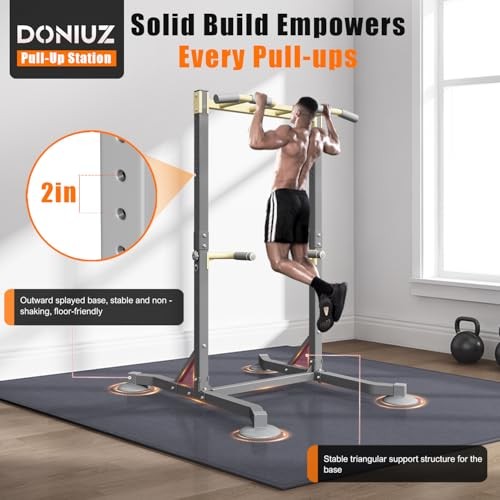 Multi-function Pull Up Station, Portable Workout Equipment with Pull Up Bar
