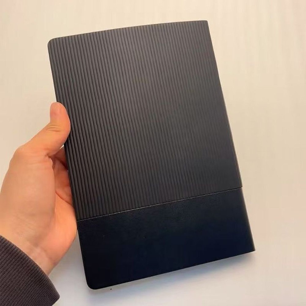 New Black Notebook With Logo Bookmark