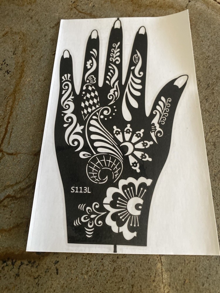 Full Hand Henna Stencil #S113L