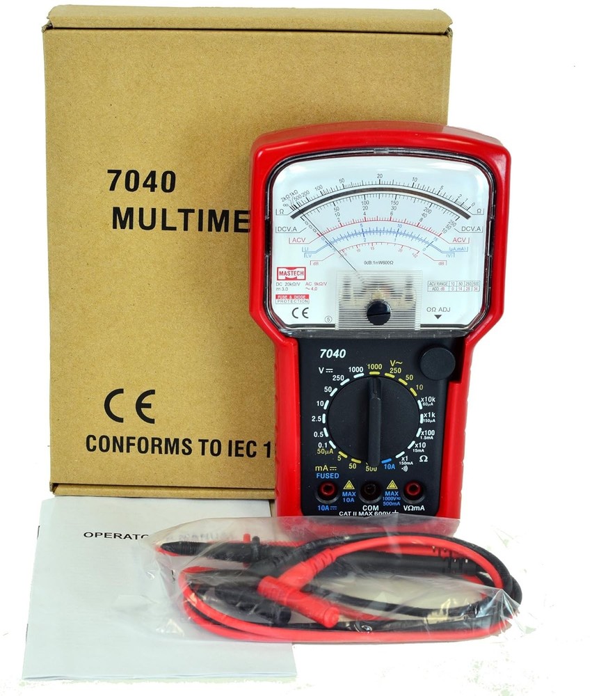 Tekpower TP7040 20-Range AC/DC Analog Multimeter General Purpose with Red