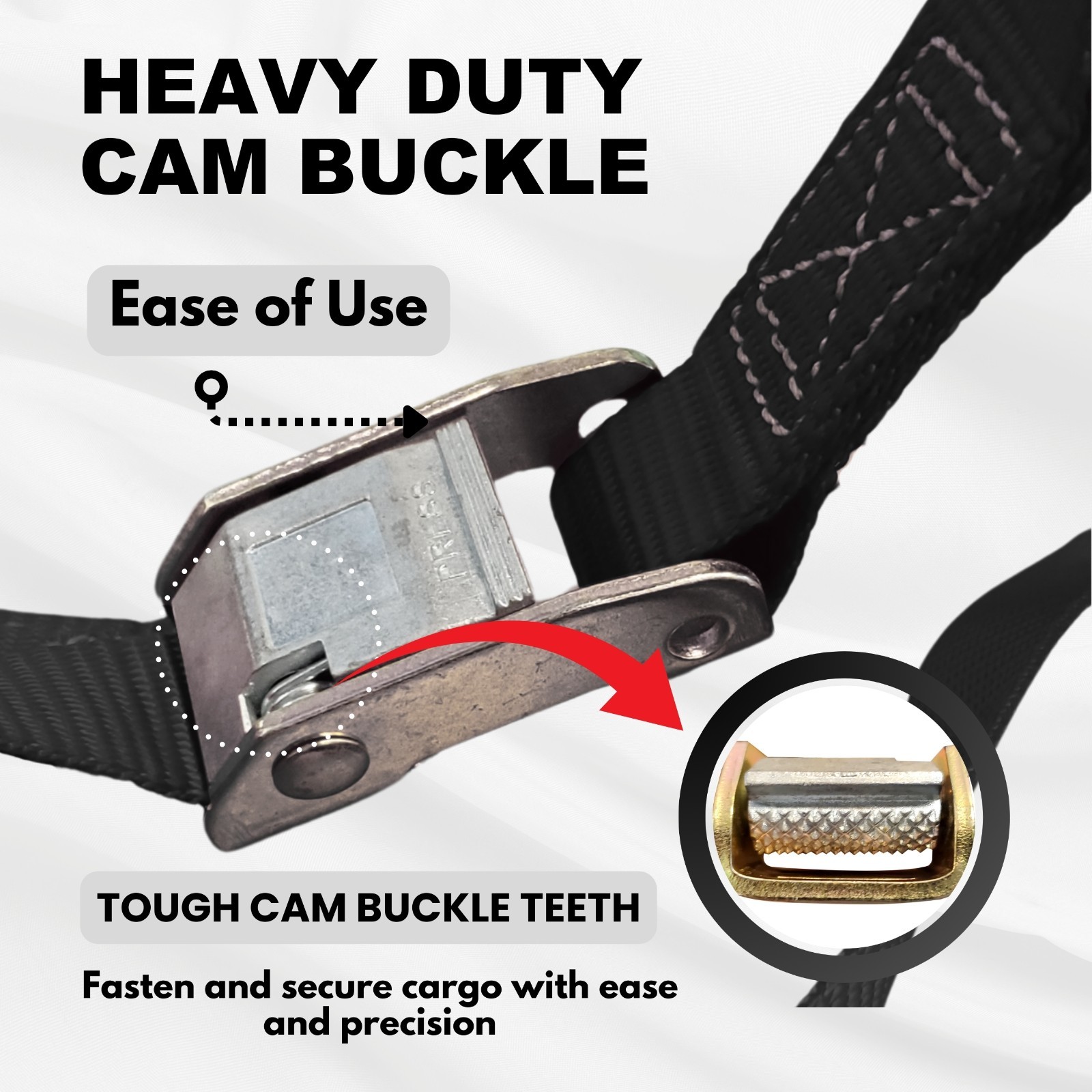 6 Pack 1"x6' Cam Buckle Tie-Down Straps w/S Hook Heavy Duty Strap for Motorcycle