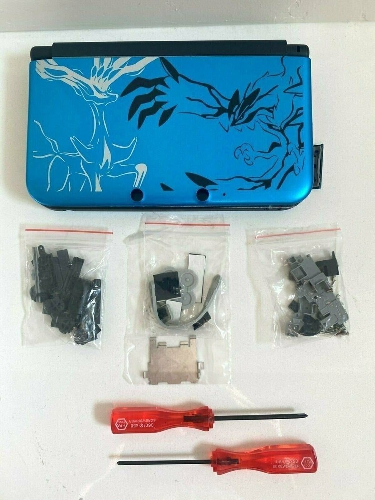 Replacement Housing for 2015 Nintendo 3DS XL Shell Screen Tools Pokemon Blue