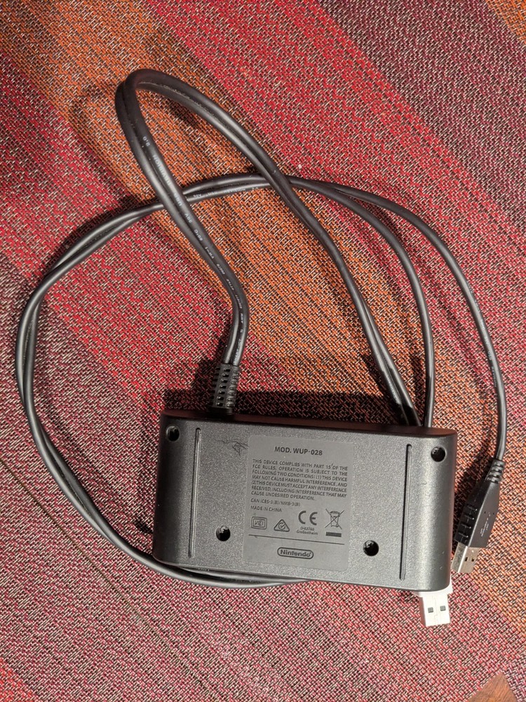 Nintendo GameCube OEM Controller Adapter for Wii U/Switch 1 & 2 WUP-028 - Tested