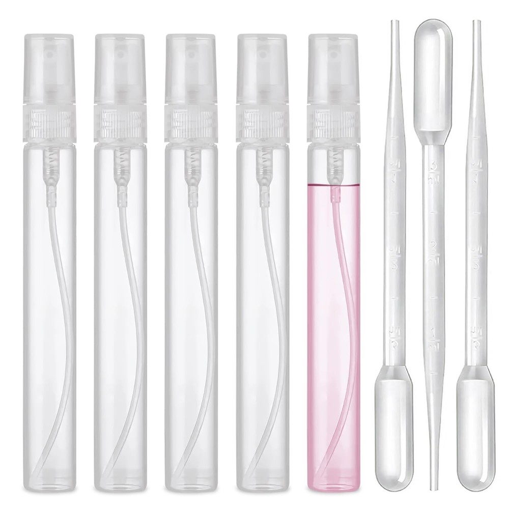 Mini Spray Bottles 5pcs 10ml – Refillable Perfume Atomizer Set