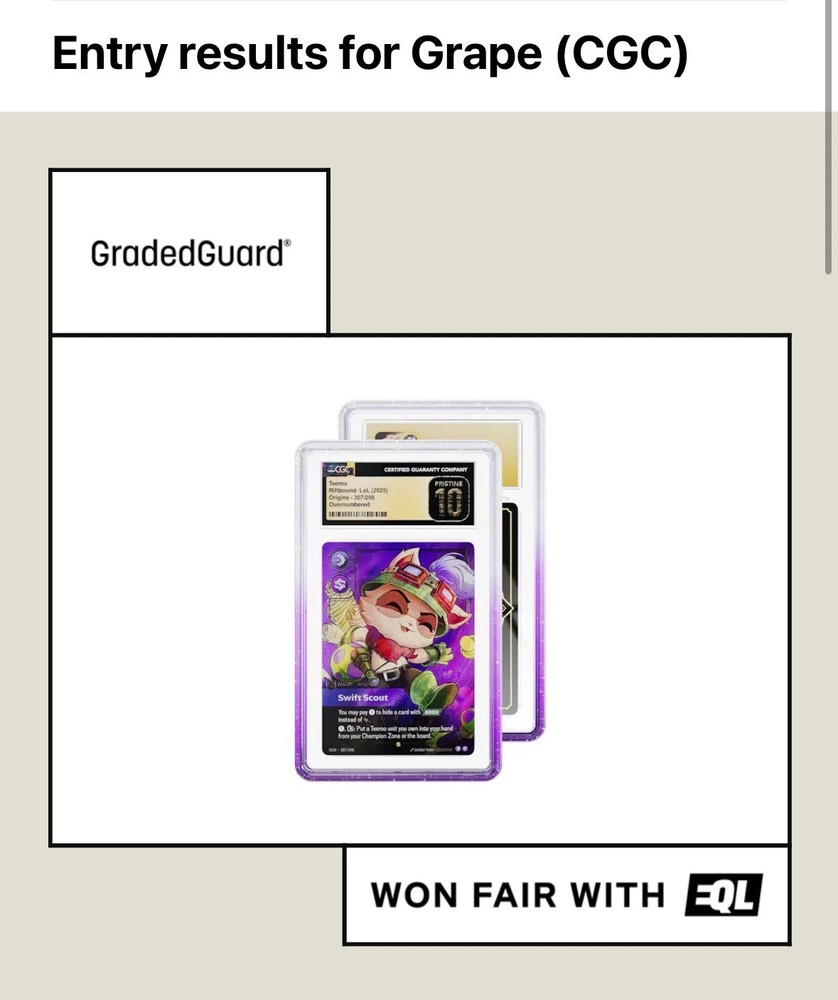 GradedGuard CGC Grape Card Case Limited Edition Case Only