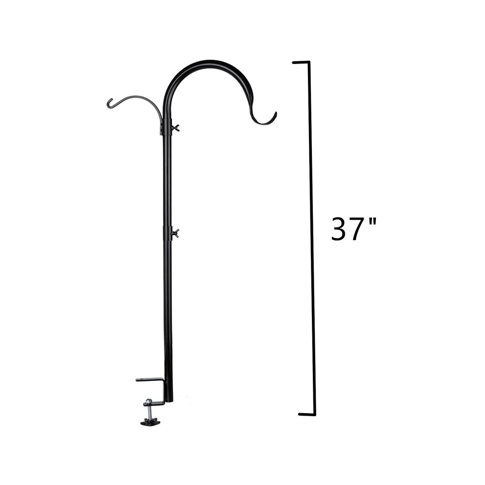 WOSIBO 4 Pack Three Span Deck Hook, 37 Inches Deck Bird Feeder Pole, Hanging ...