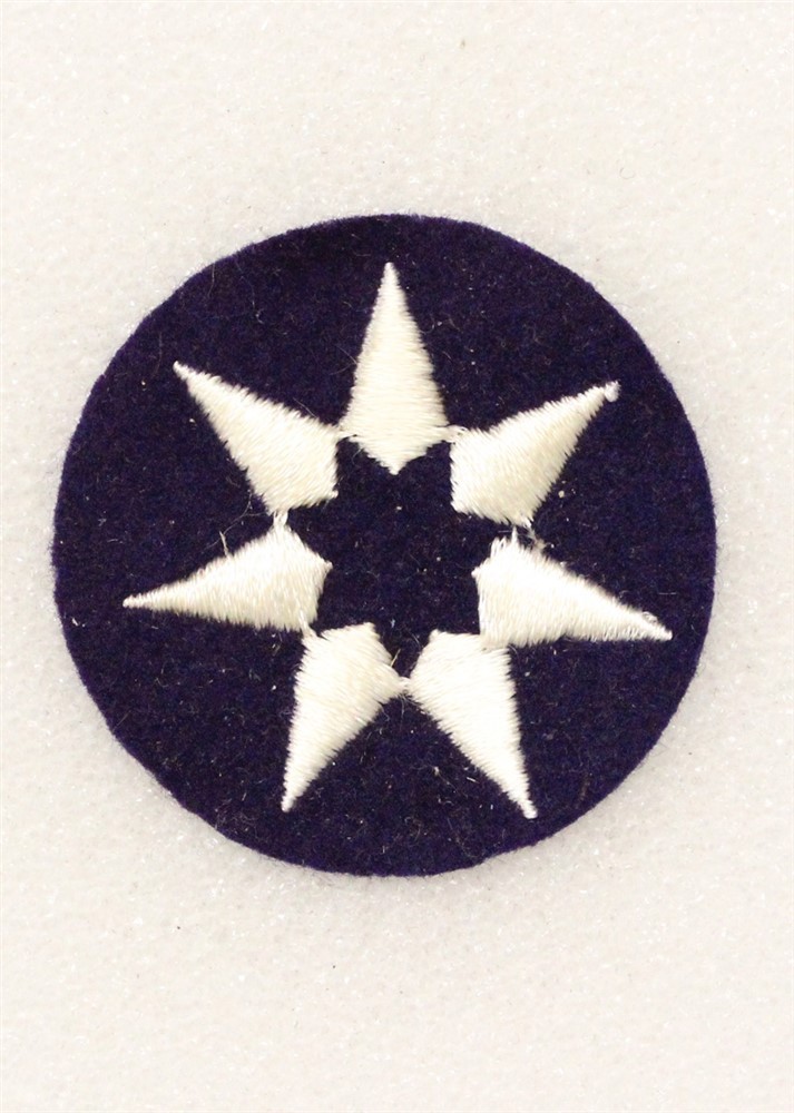 Army patch 6877: - 7th Service Command on dk blue felt - WWII original