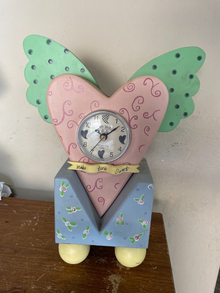 Lyon Heart Shelf Clock Antique Mantel