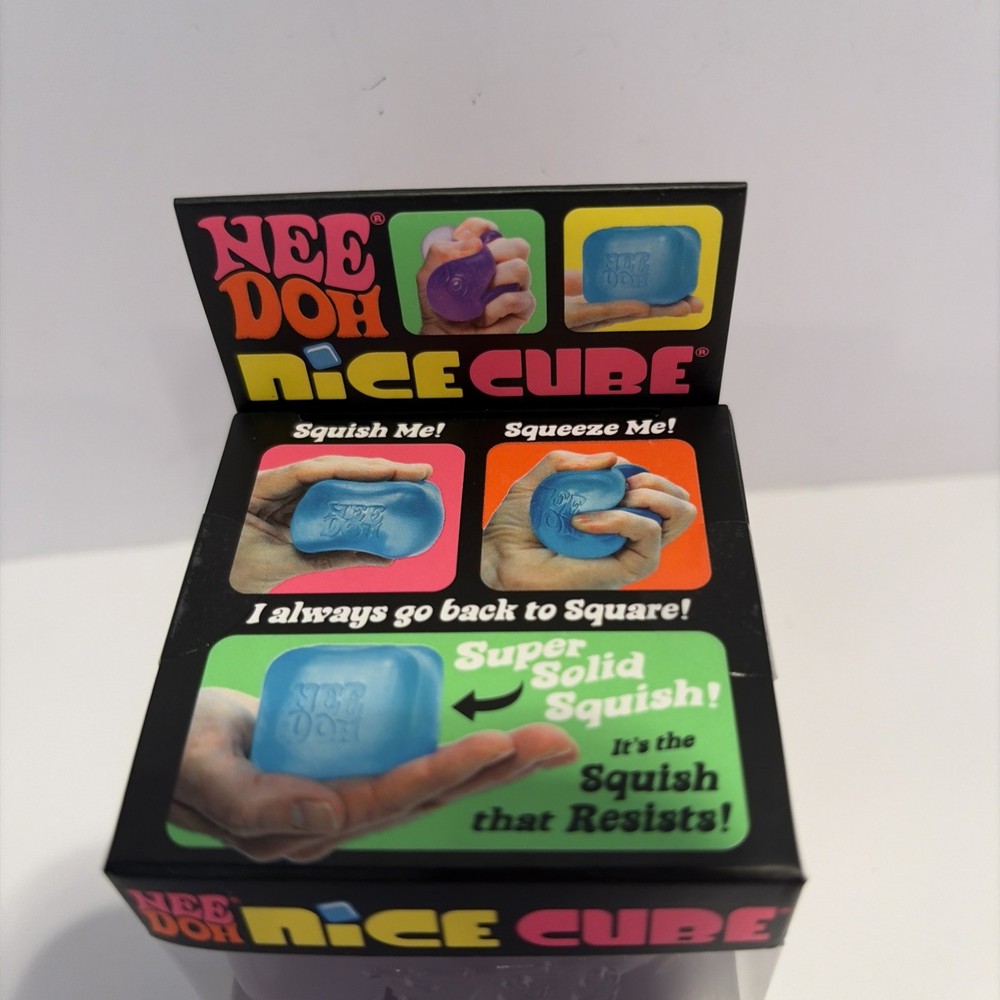 Nee Doh Nice Cube Super Solid Squish! Purple New Factory Sealed
