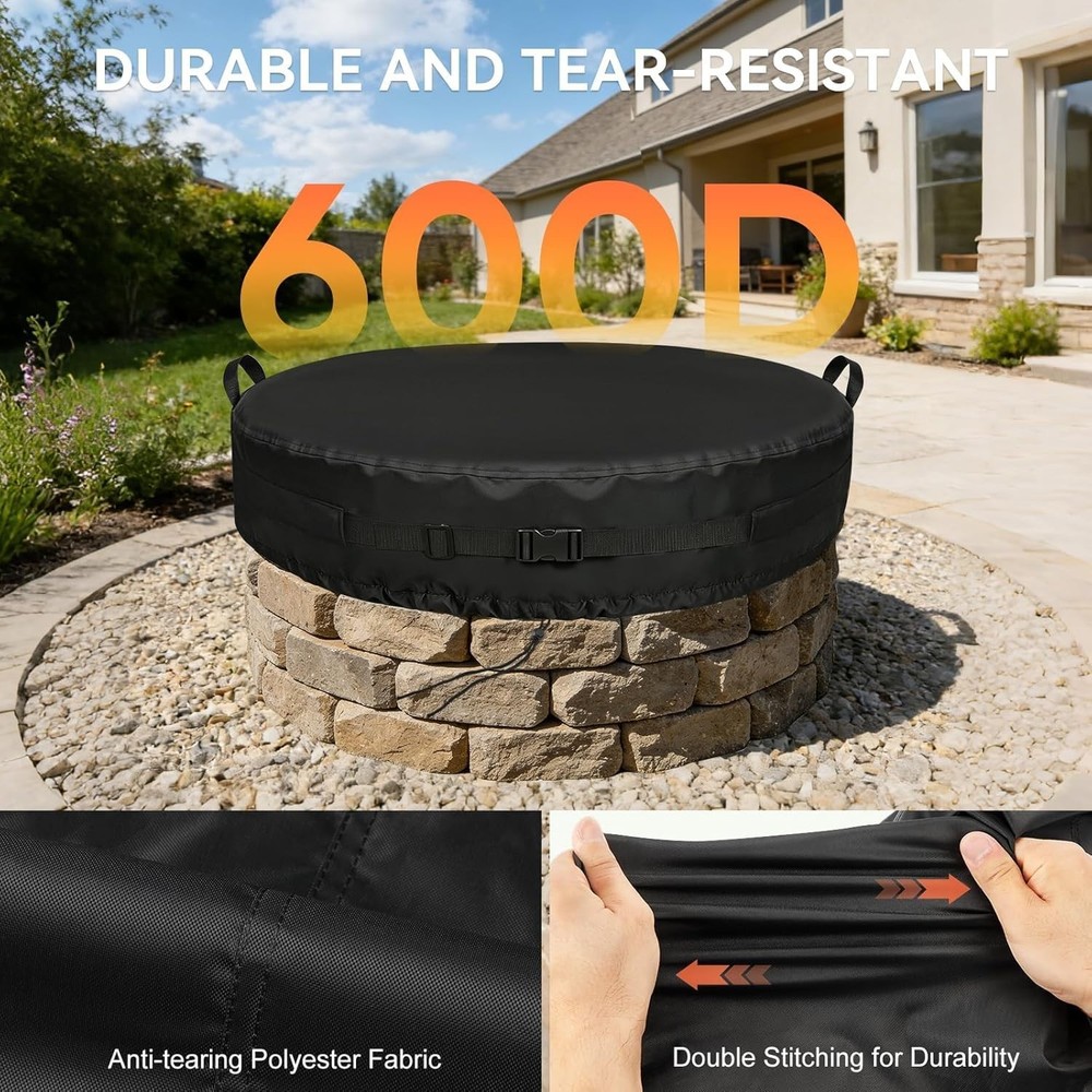 Waterproof Outdoor Firepit Cover 42"