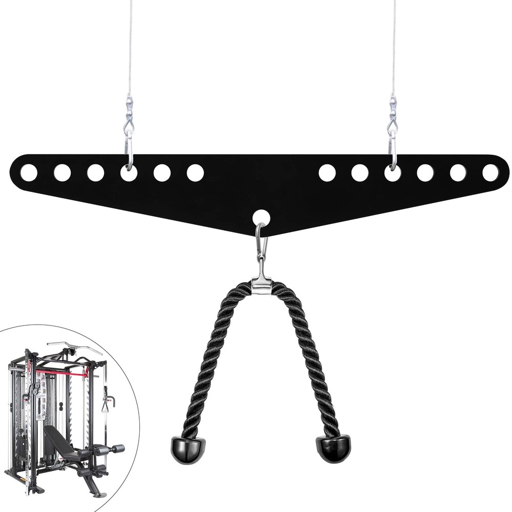 Double to Single D Handle Cable Weight Workout Pulley System Adaptor Plate Sp...