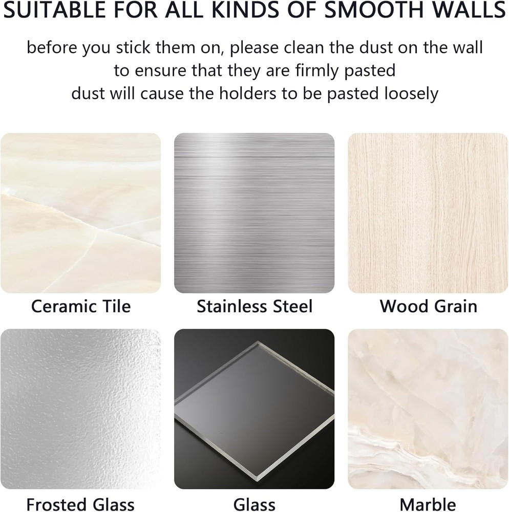 Remote Control Holder Wall Mount - 2 Pack Self-Adhesive Storage Solution (White)