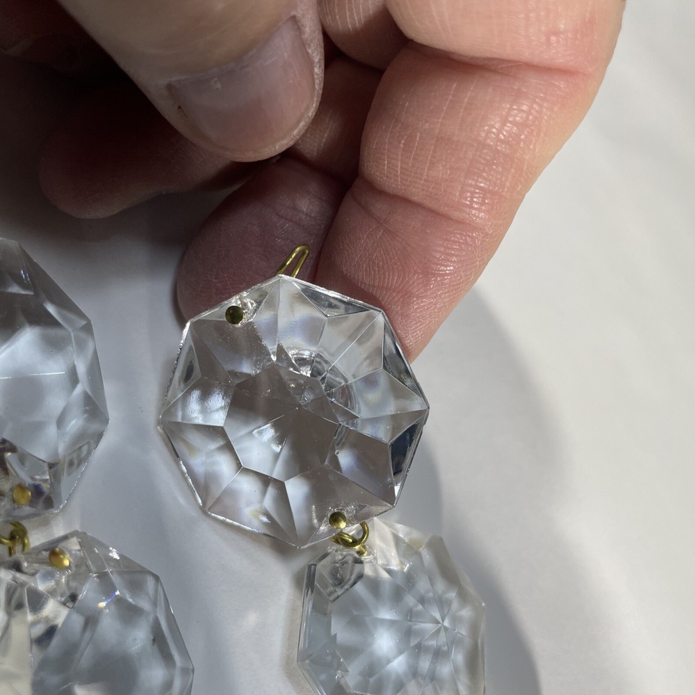 6 vintage graduated crystal strands B