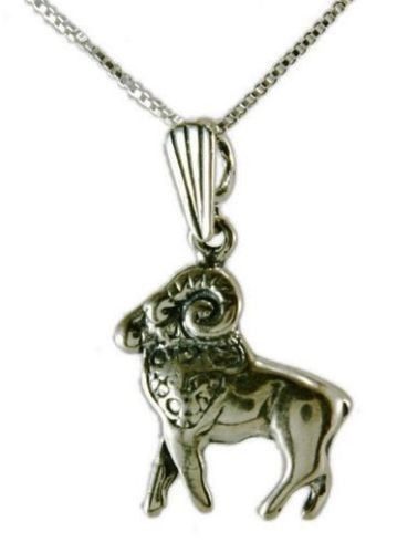 Silver Aries pendant + chain , Astrology Horoscope