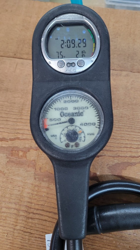 Scubapro Aladin 2G Dive Computer 3-gauge Console W/ Oceanic Pressure & Compass