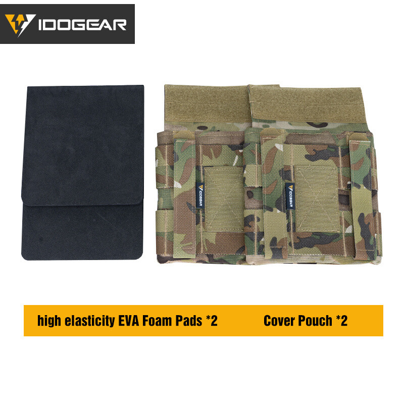 IDOGEAR Tactical Side Plate Pouch Set Plate Pocket 2PCS 6"X6" for JPC2.0 Hunting