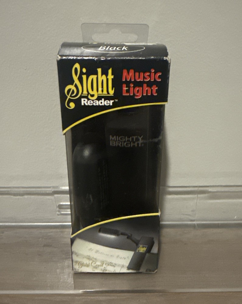 SIGHT READER Collapsible Music Stand Light Black  Compact, Foldable, Battery Op