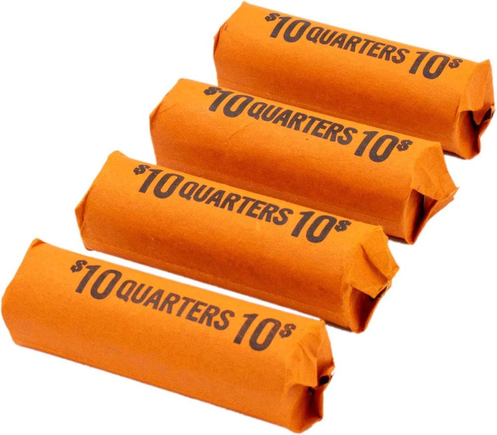 Quarter Flat Coin Wrappers, Solid Bundle of 100