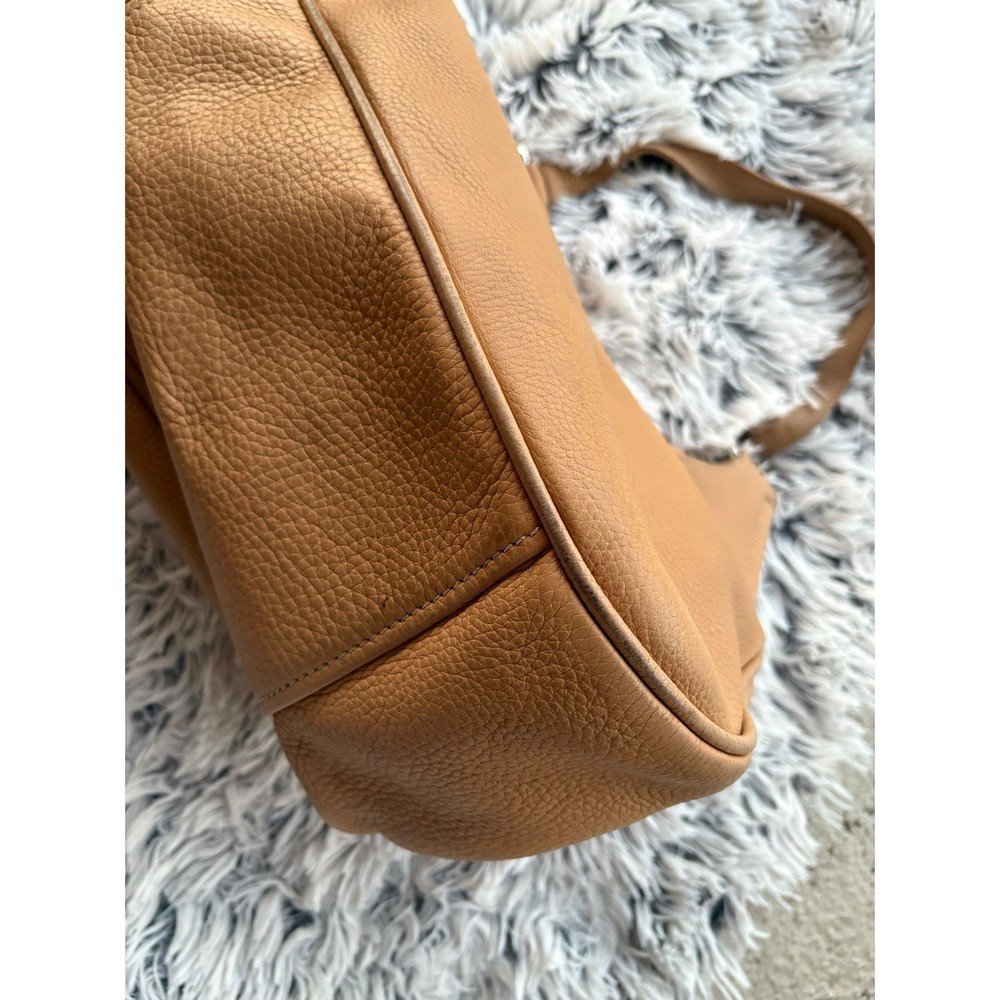 Prada 100% Authentic Light Brown Leather Shoulder Bag EUC