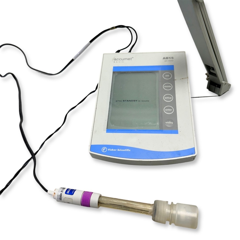 Fisher Scientific Accumet Basic AB15 Benchtop pH/mV Meter with Probe & Electrode