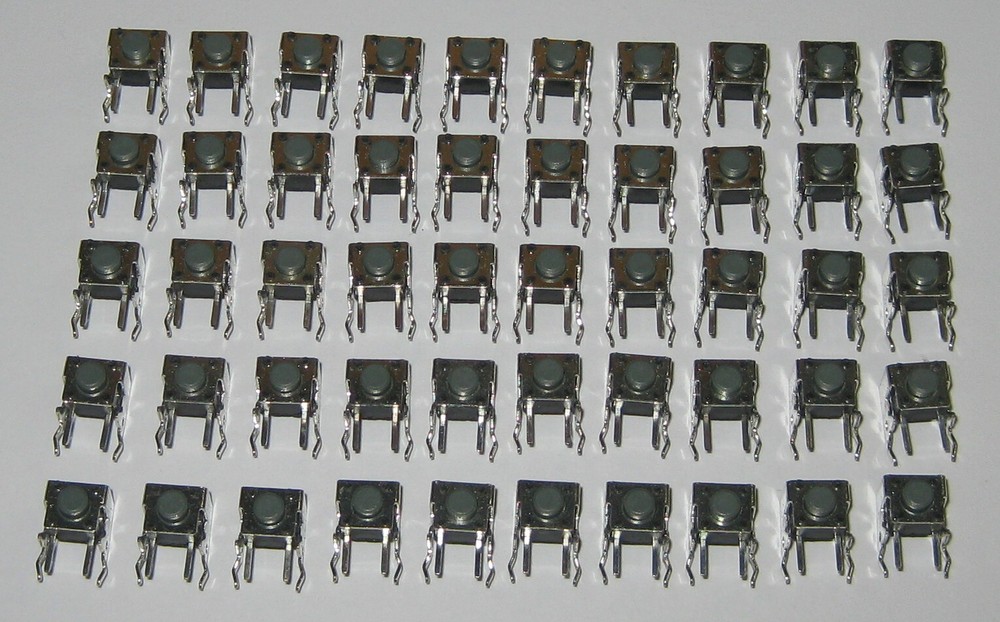 50 X Momentary Pushbutton Micro Switches - Right Angle PC Board Mount - Pacer