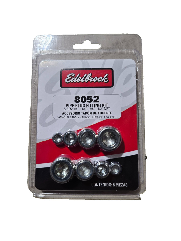 Edelbrock 8052 Performer Series Socket Head Pipe Plug Kit (NEW)