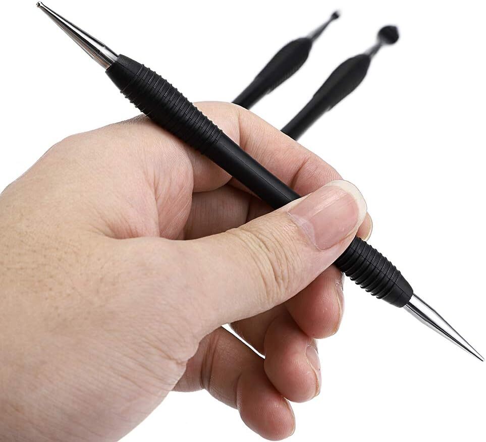 3PCS Leather Craft Modeling Tools Grooving Tools, Leather Embossing Press Spoons