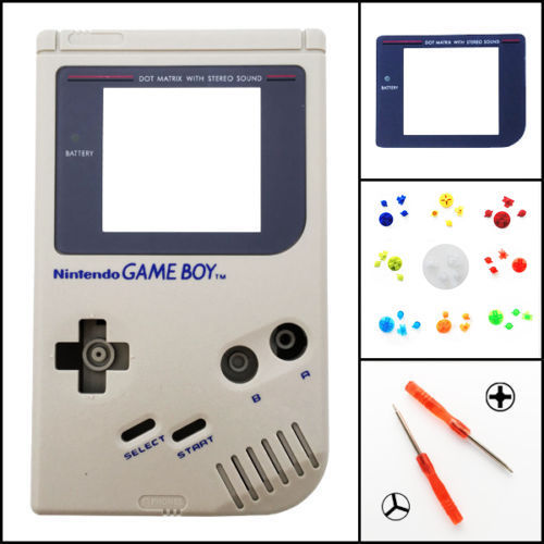 Nintendo Game Boy Original DMG-01 Replacement Housing Shell Screen Gray BUTTONS!