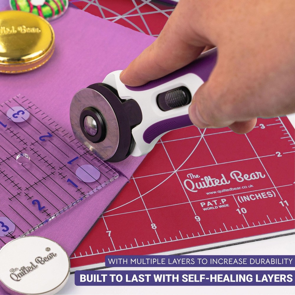 12x12" Rotating Cutting Mat Locking & Rotating Self-Healing Cutting Board