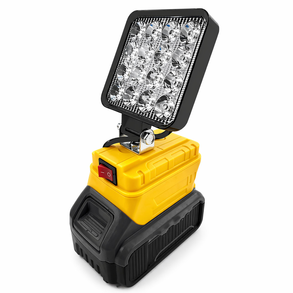 LED 54W 3000LM Flashlight Work Light Powered For DeWalt 20V Li-ion Battery