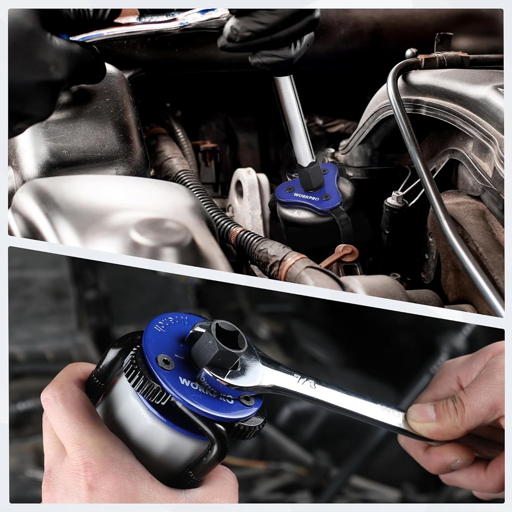 WORKPRO Universal Oil Filter Wrench Adjustable Removal Tools Oil Filter Removal