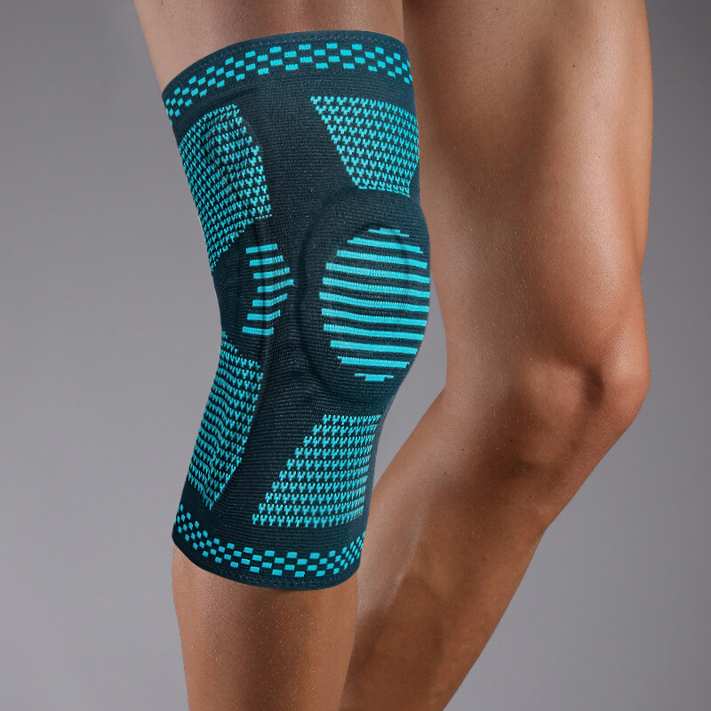 Silicone Knee Sleeve Compression Brace Support Gym Joint Pain Arthritis Relief