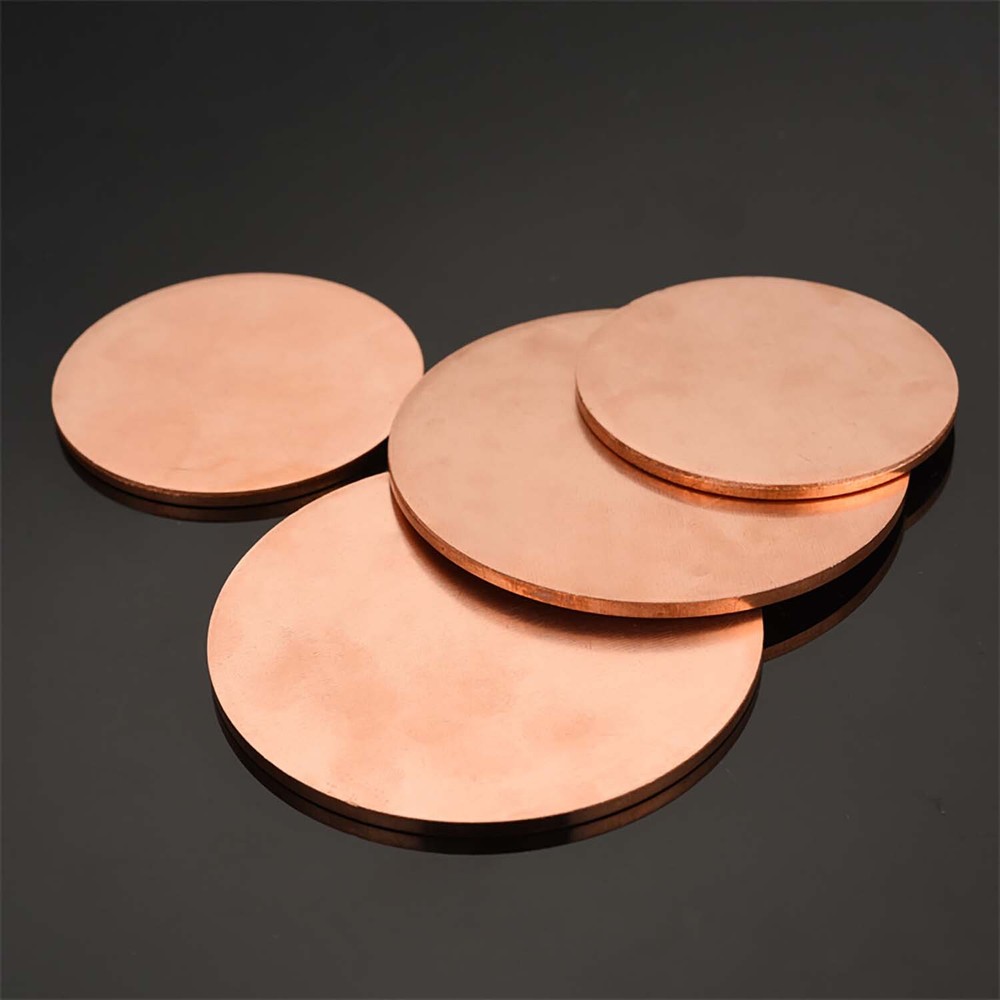 Pure copper Cu Metal Sheet Round Copper Sheet Solid Copper Disc Select Size